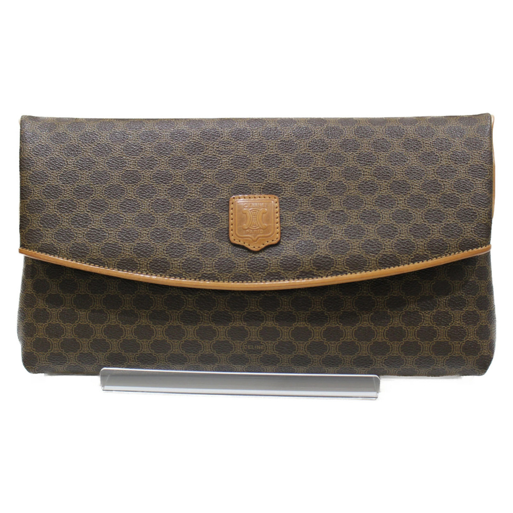 CELINE Macadam Clutch Bag Leather